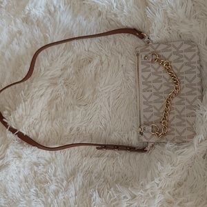 Off-white and brown Michael Kors belt bag / fanny pack